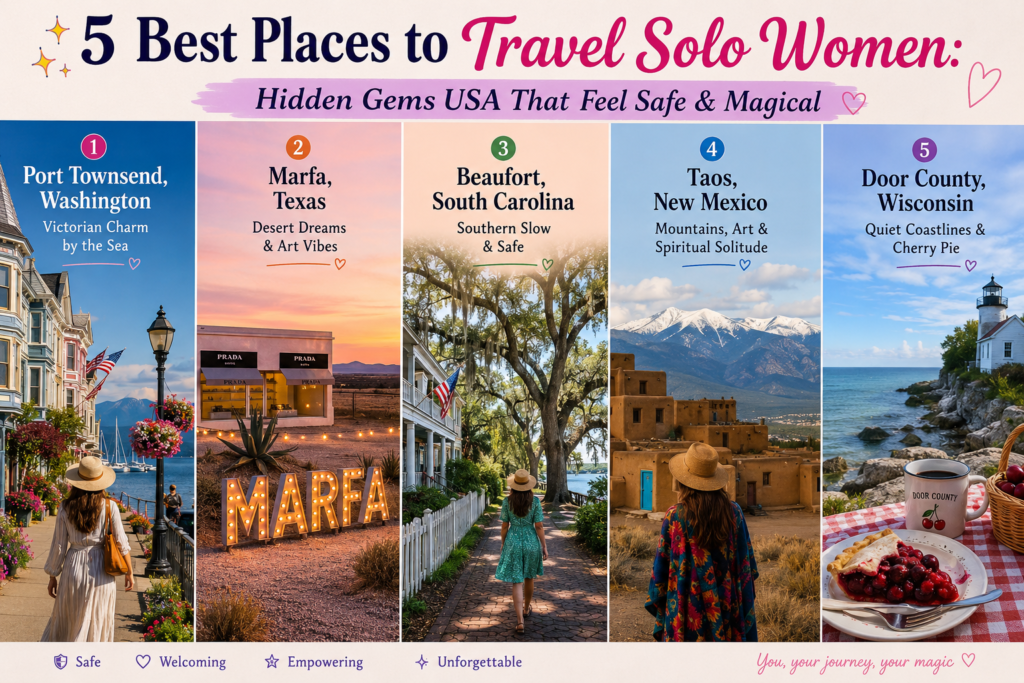 5 Best Places to Travel Solo Women: Hidden Gems USA That Feel Safe & Magical