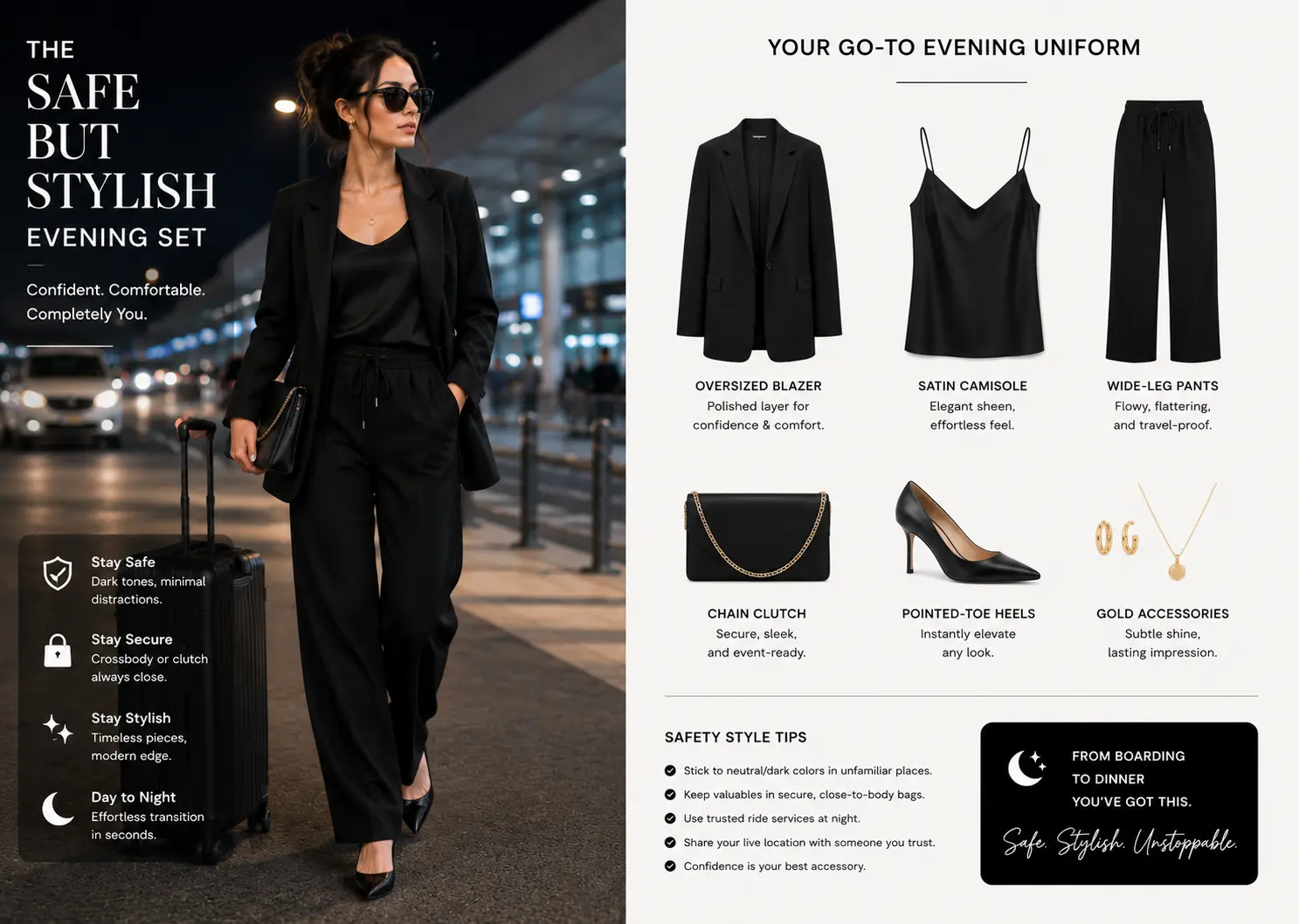The “Safe but Stylish” Evening Set