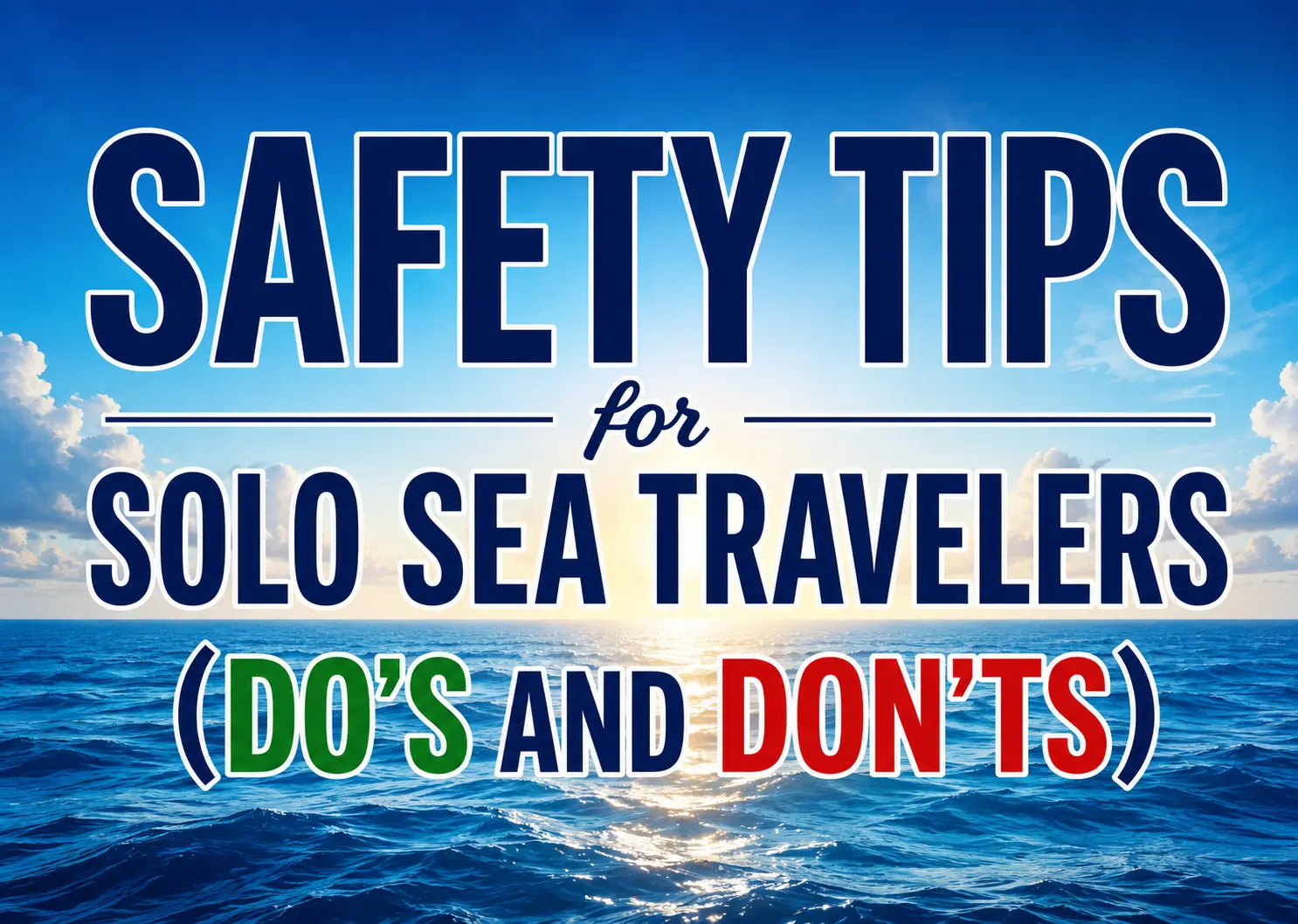Safety Tips for Solo Sea Travelers (Do’s and Don’ts)