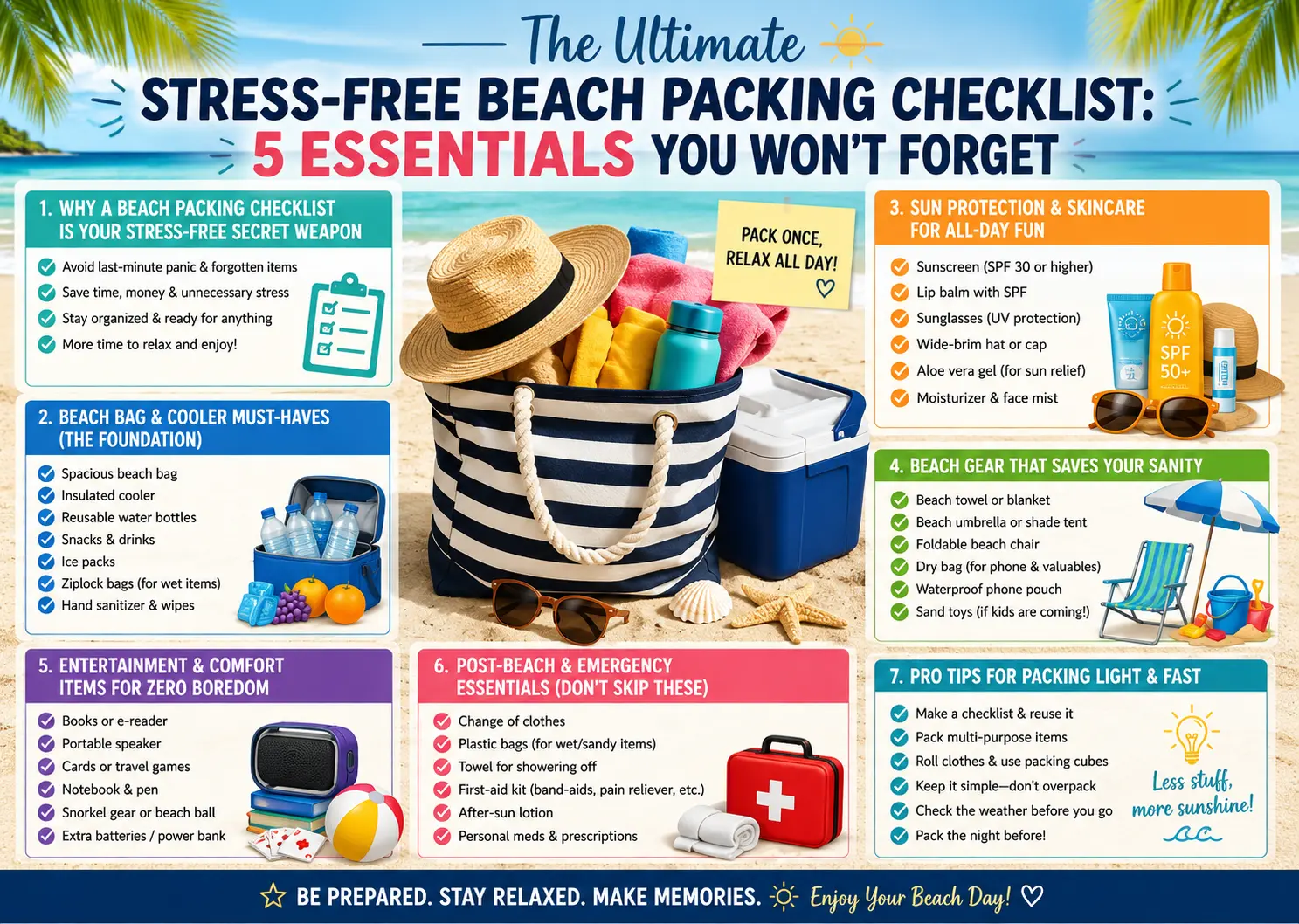 The Ultimate Stress-Free Beach Packing Checklist: 5 Essentials You Won’t Forget