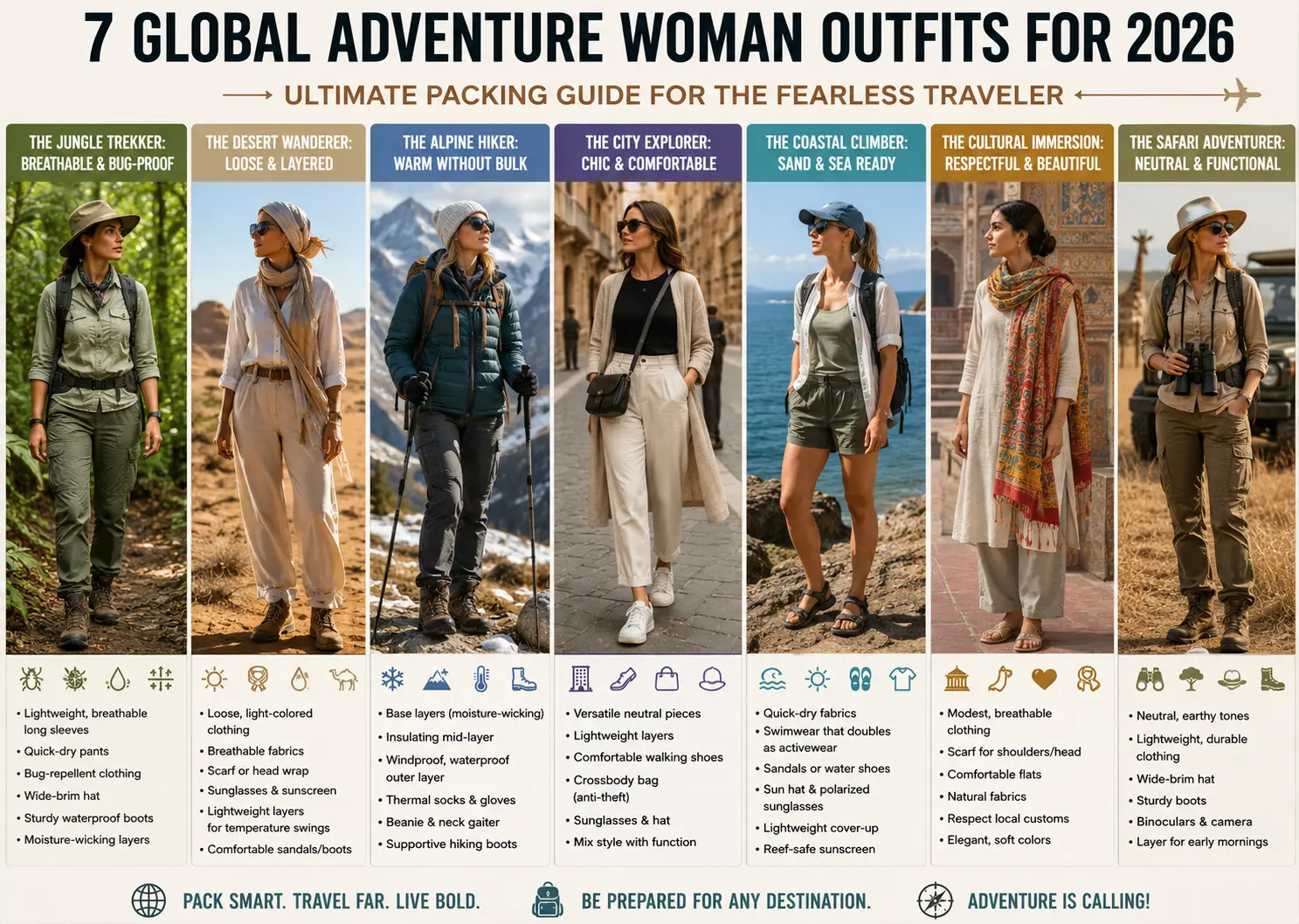 7 Global Adventure Woman Outfits for 2026: Ultimate Packing Guide for the Fearless Traveler