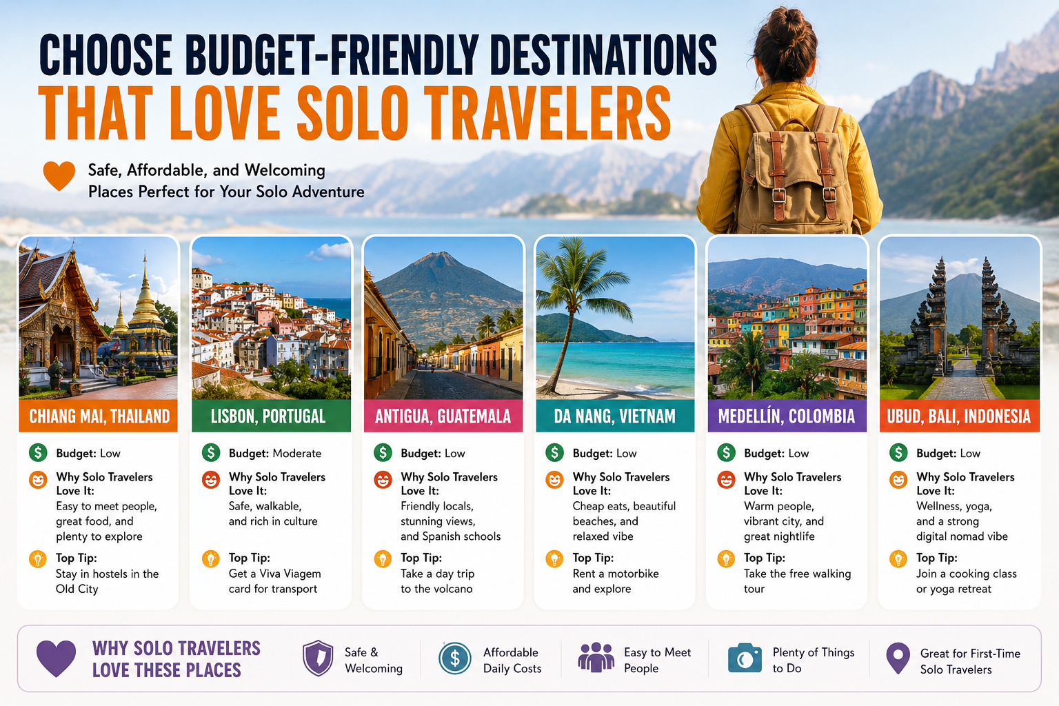  Choose Budget-Friendly Destinations That Love Solo Travelers