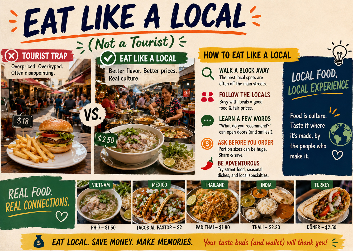 Eat Like a Local (Not a Tourist)
