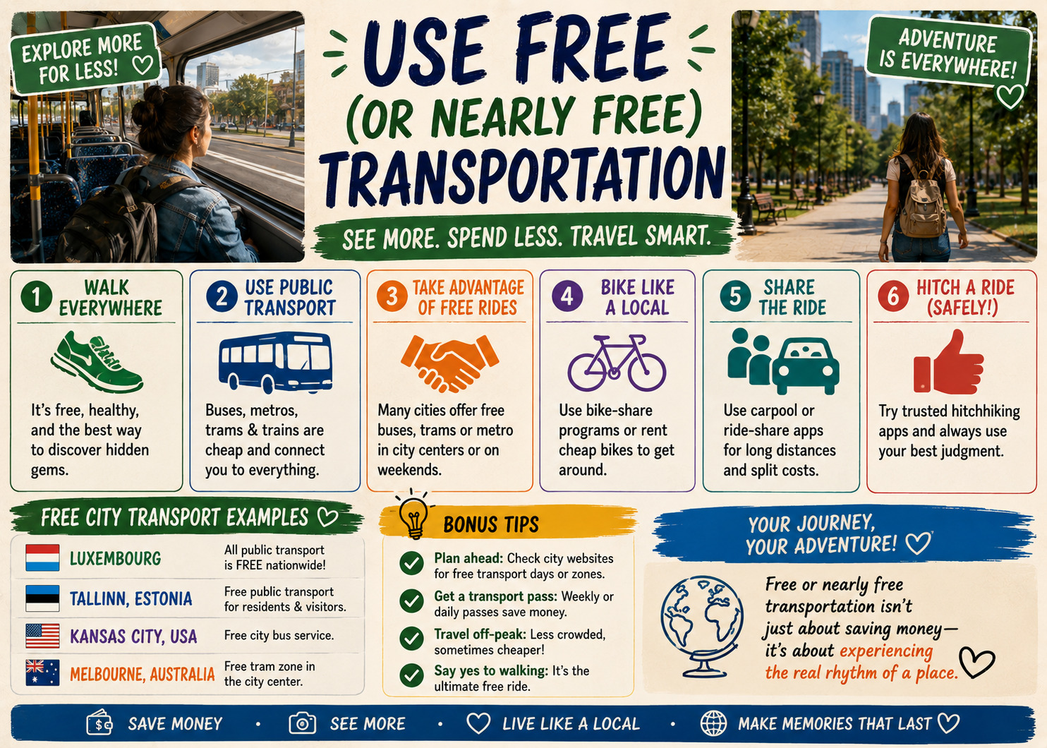 Use Free (or Nearly Free) Transportation