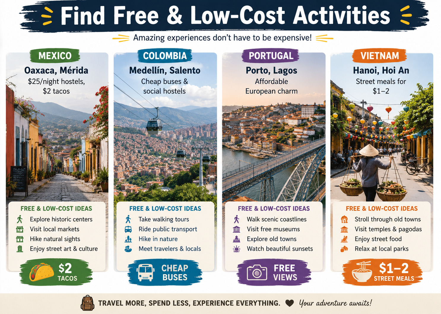 Find Free & Low-Cost Activities First