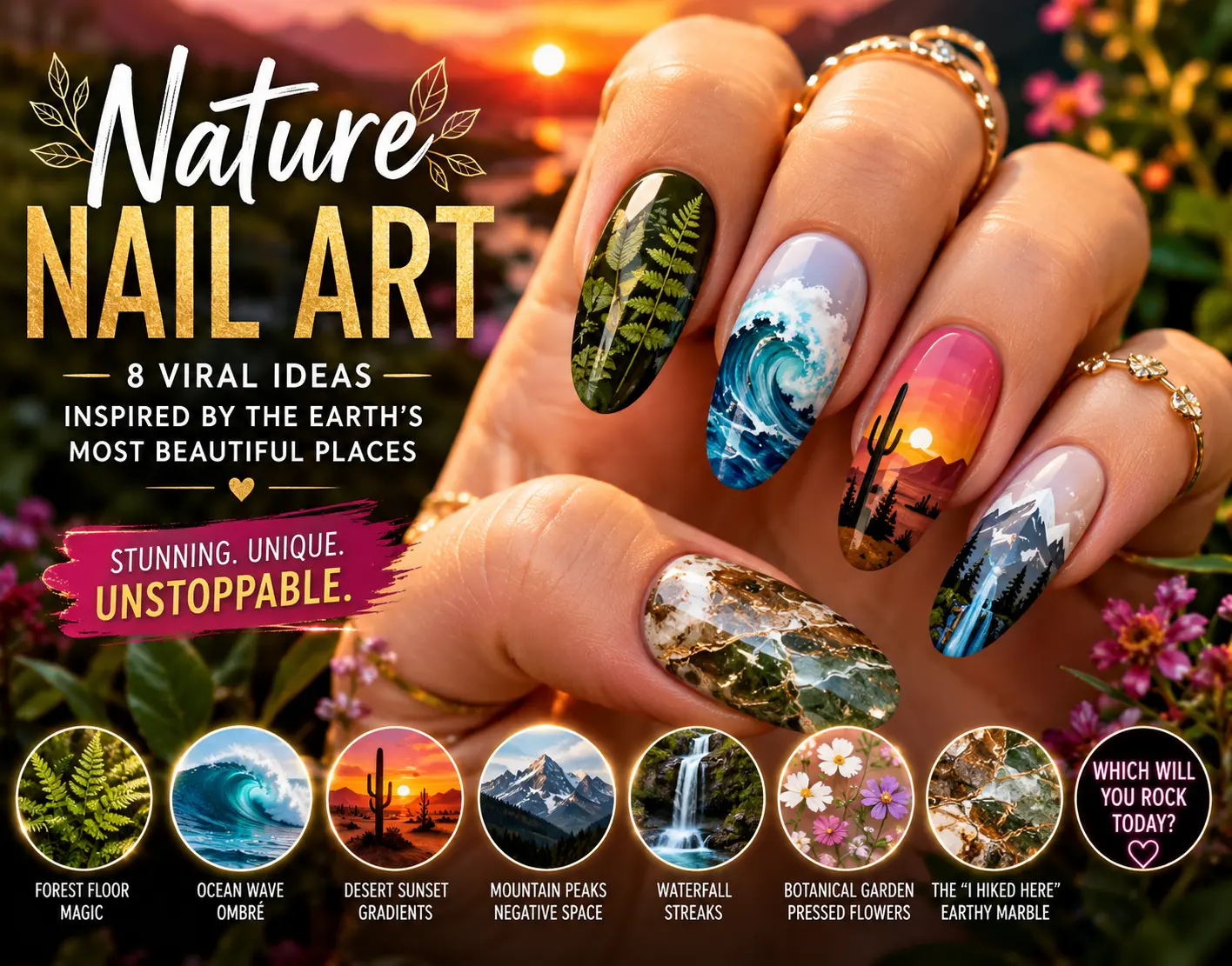 7 Stunning Solo Woman Viral Nature Nail Art Ideas That Will Stop the Scroll