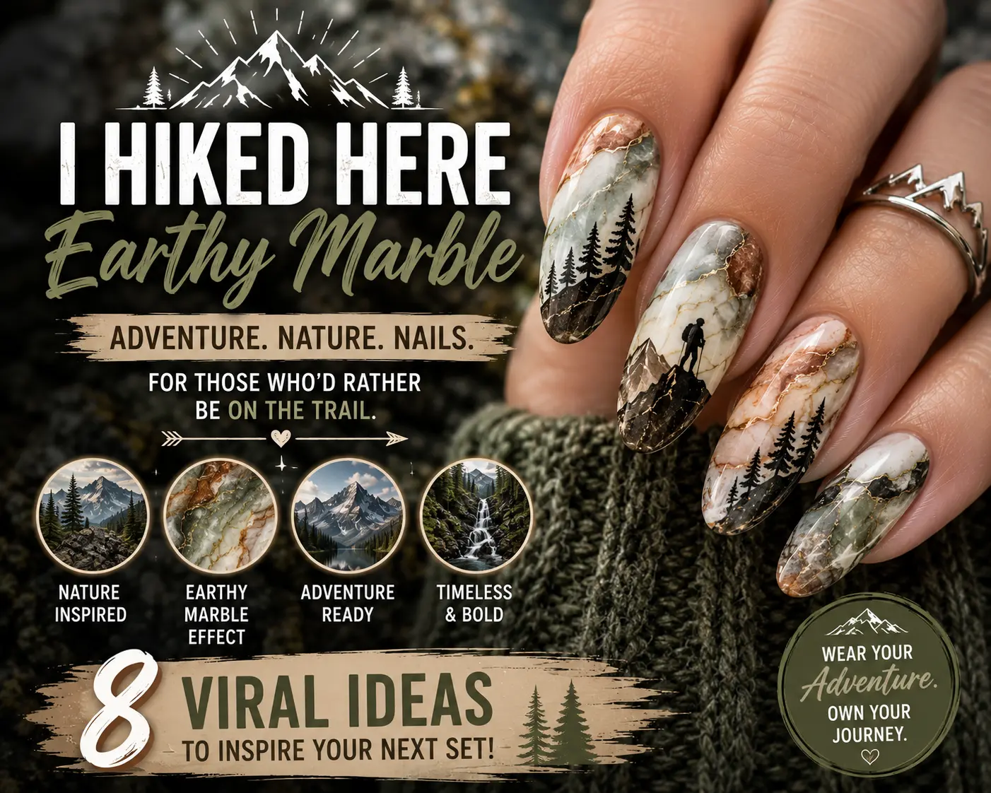 The “I Hiked Here” Earthy Marble