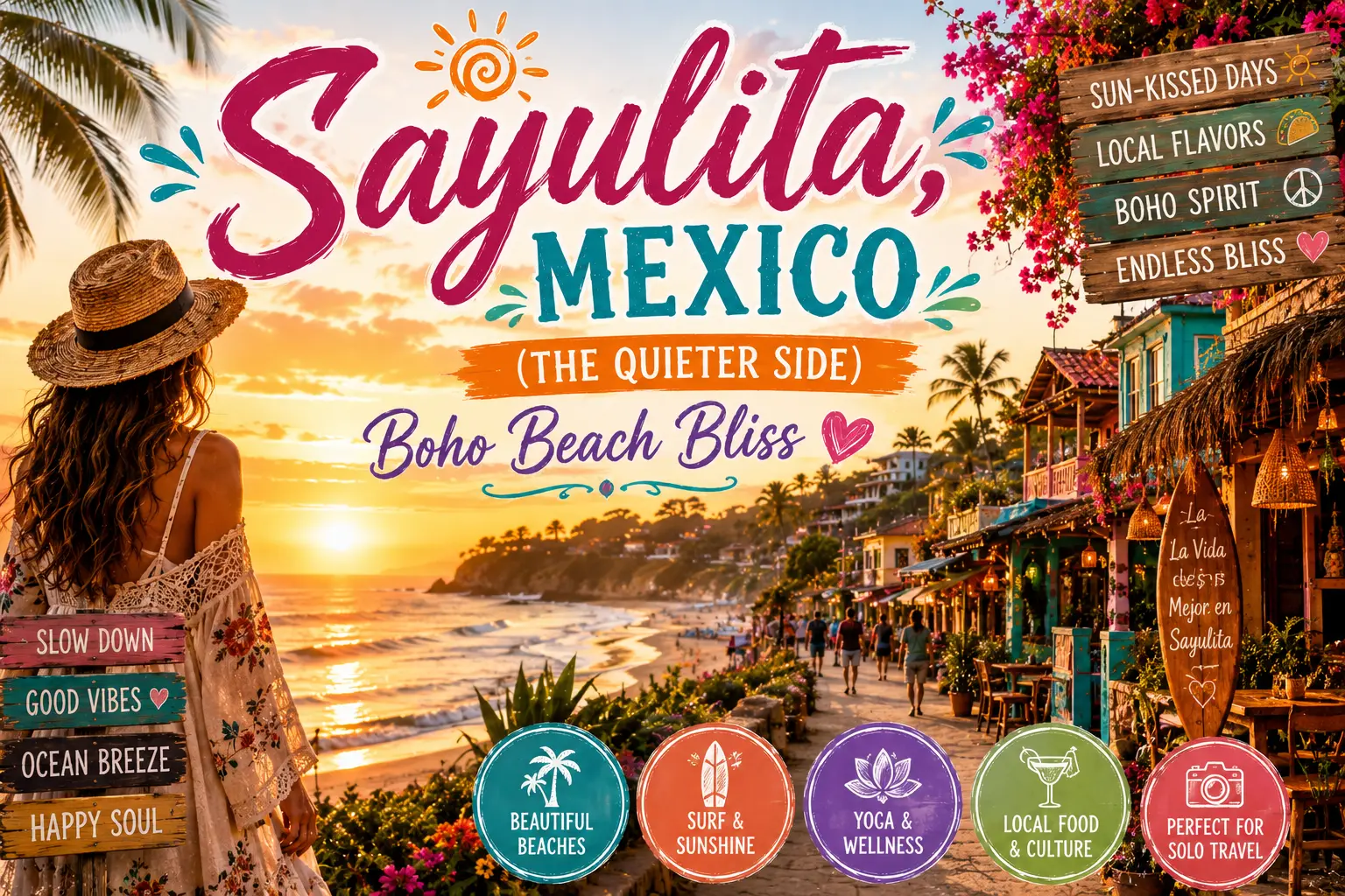 Sayulita, Mexico (The Quieter Side) Boho Beach Bliss