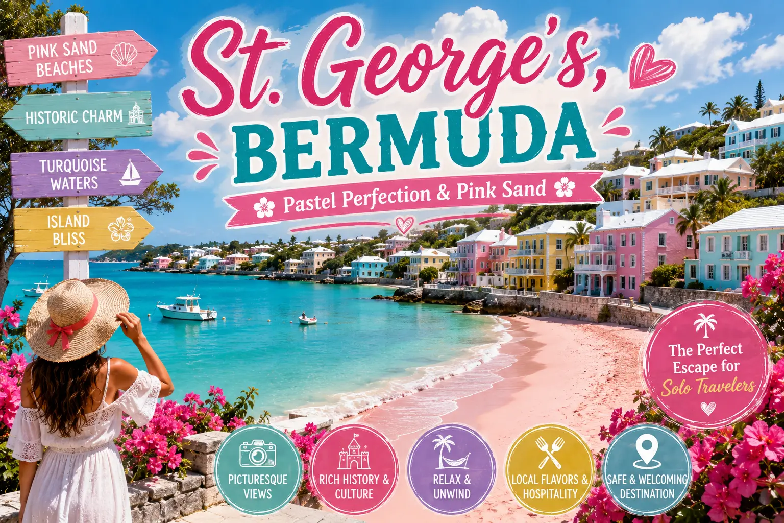 St. George’s, Bermuda Pastel Perfection & Pink Sand