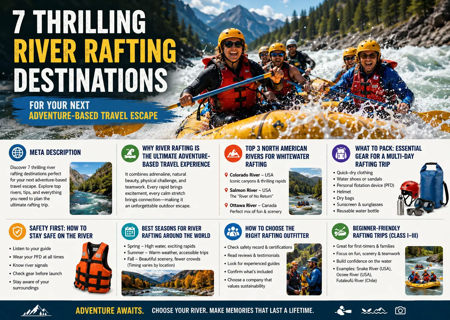 Thrilling River Rafting Destinations for Your Next Adventure-Based Travel Escape