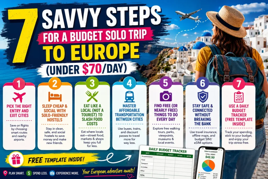 7 Savvy Steps for a Budget Solo Trip to Europe (Under $70/Day)