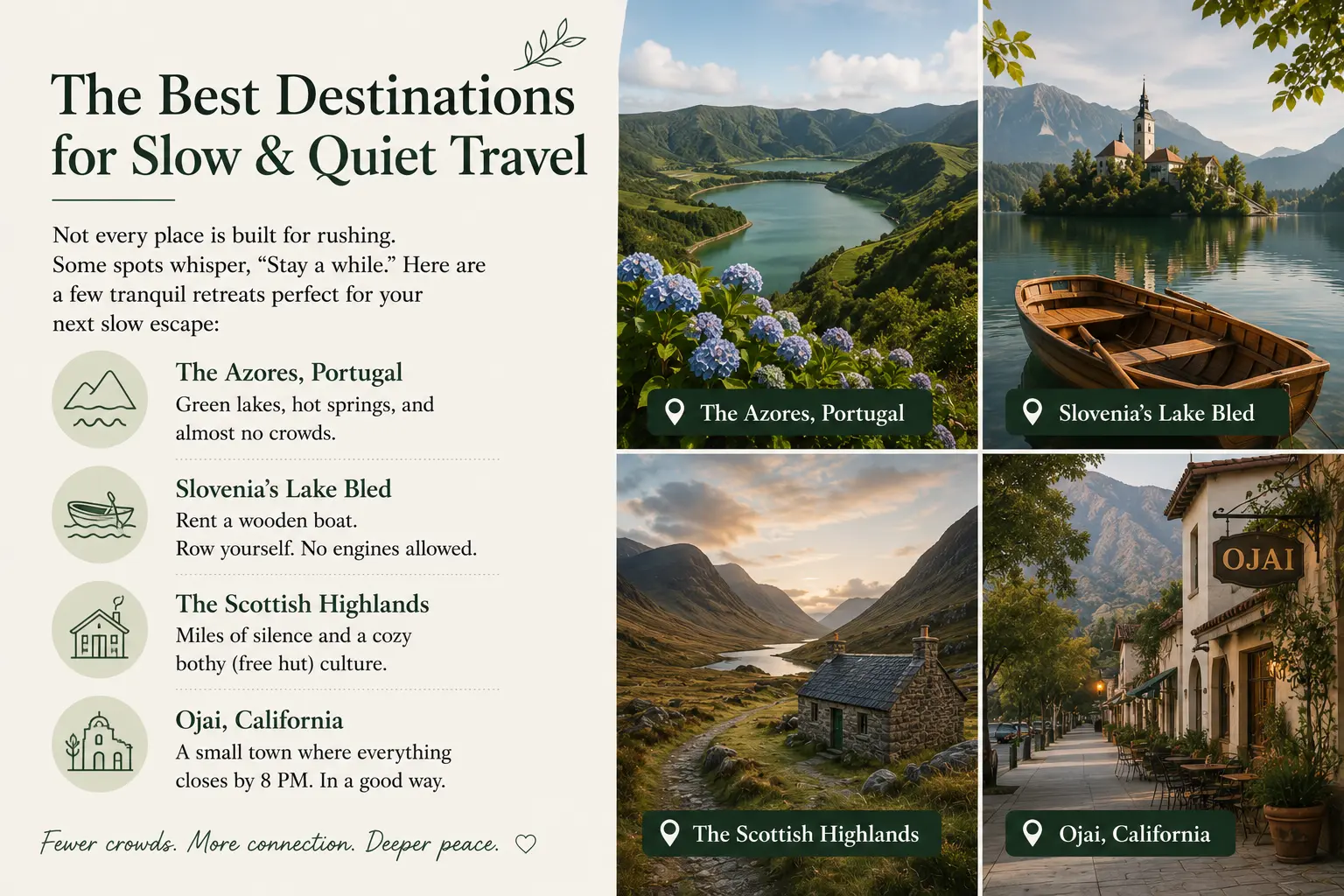 The Best Destinations for Slow & Quiet Travel