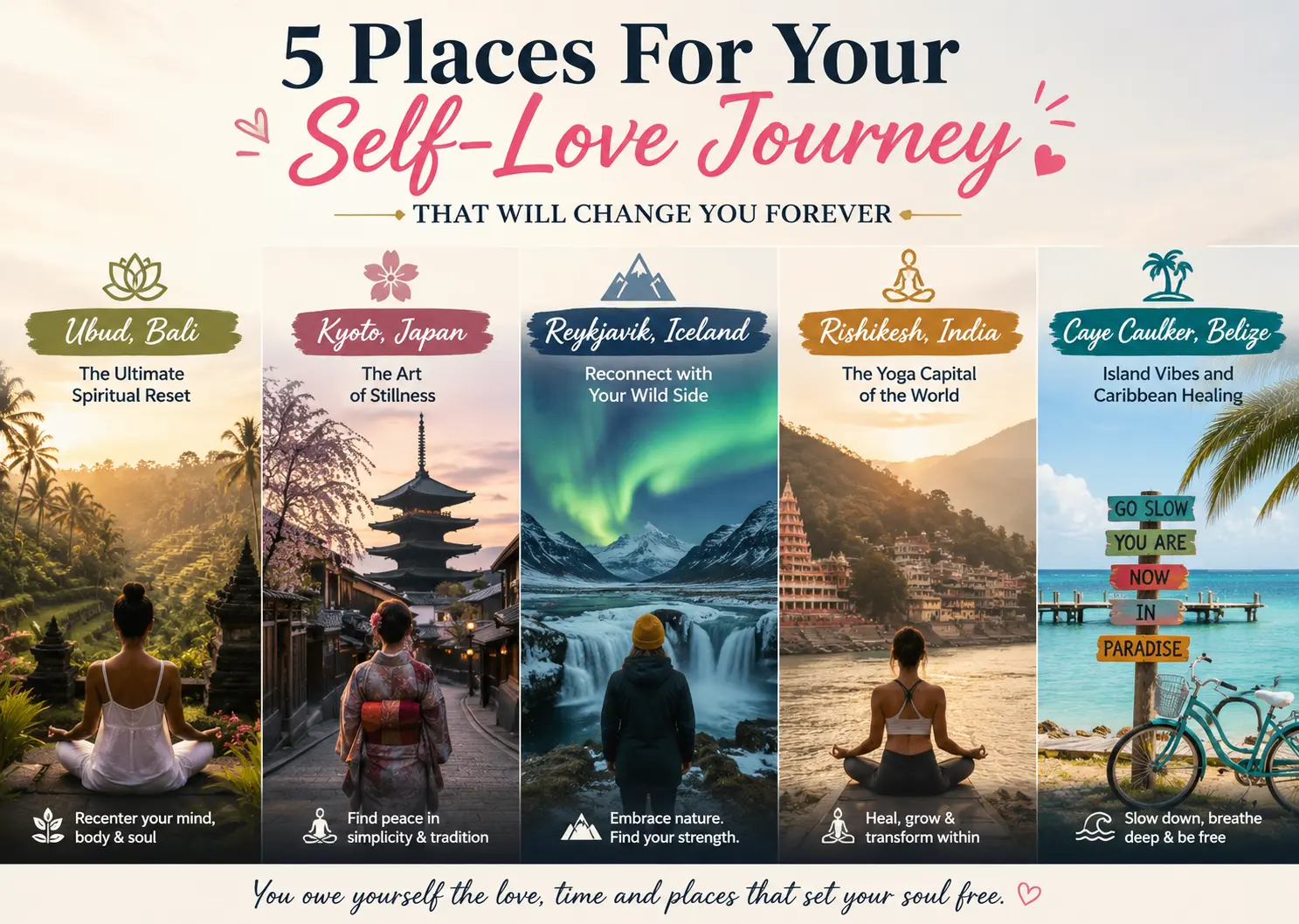  5 Places For Your Self-Love Journey That Will Change You Forever