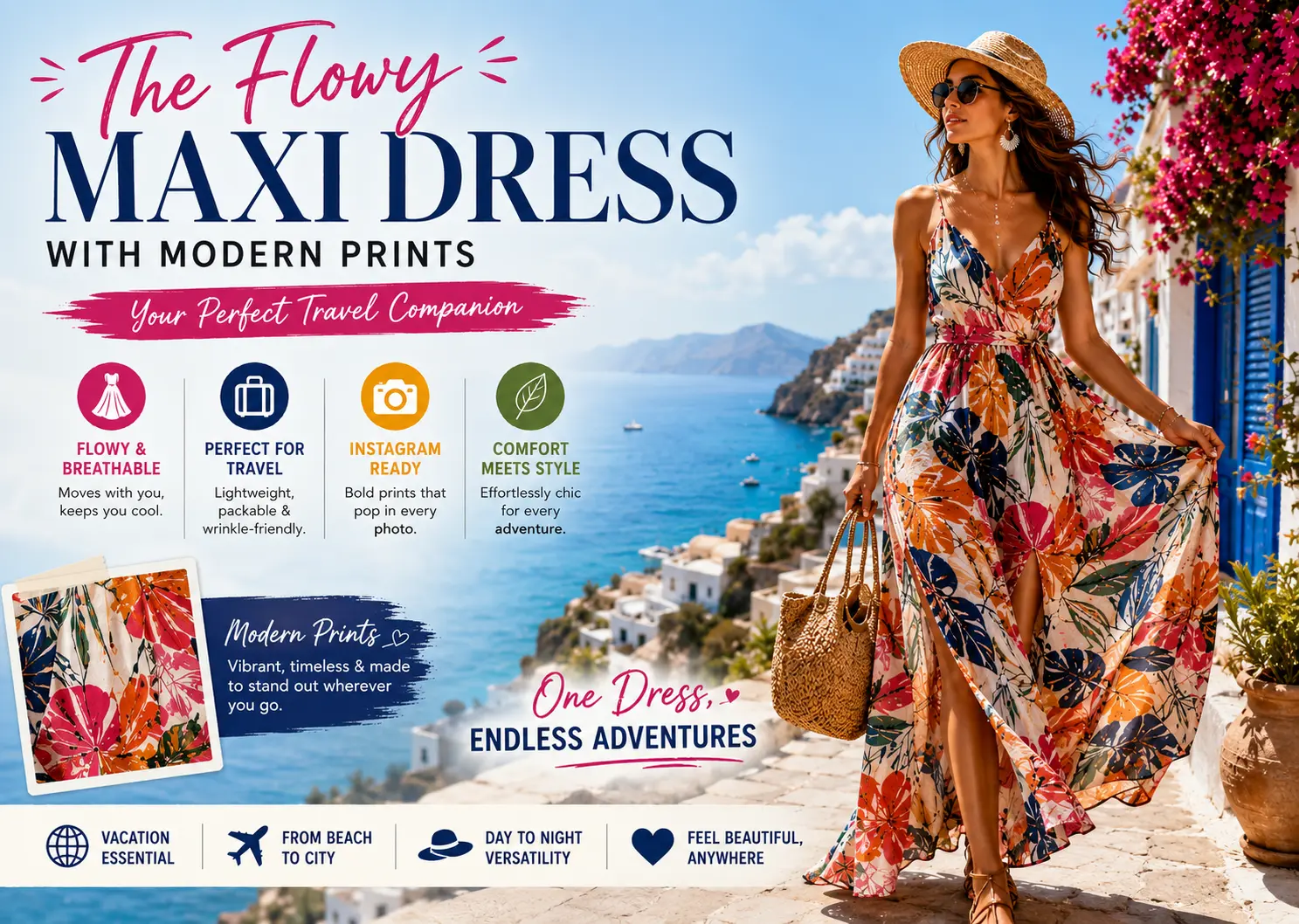 The Flowy Maxi Dress with Modern Prints