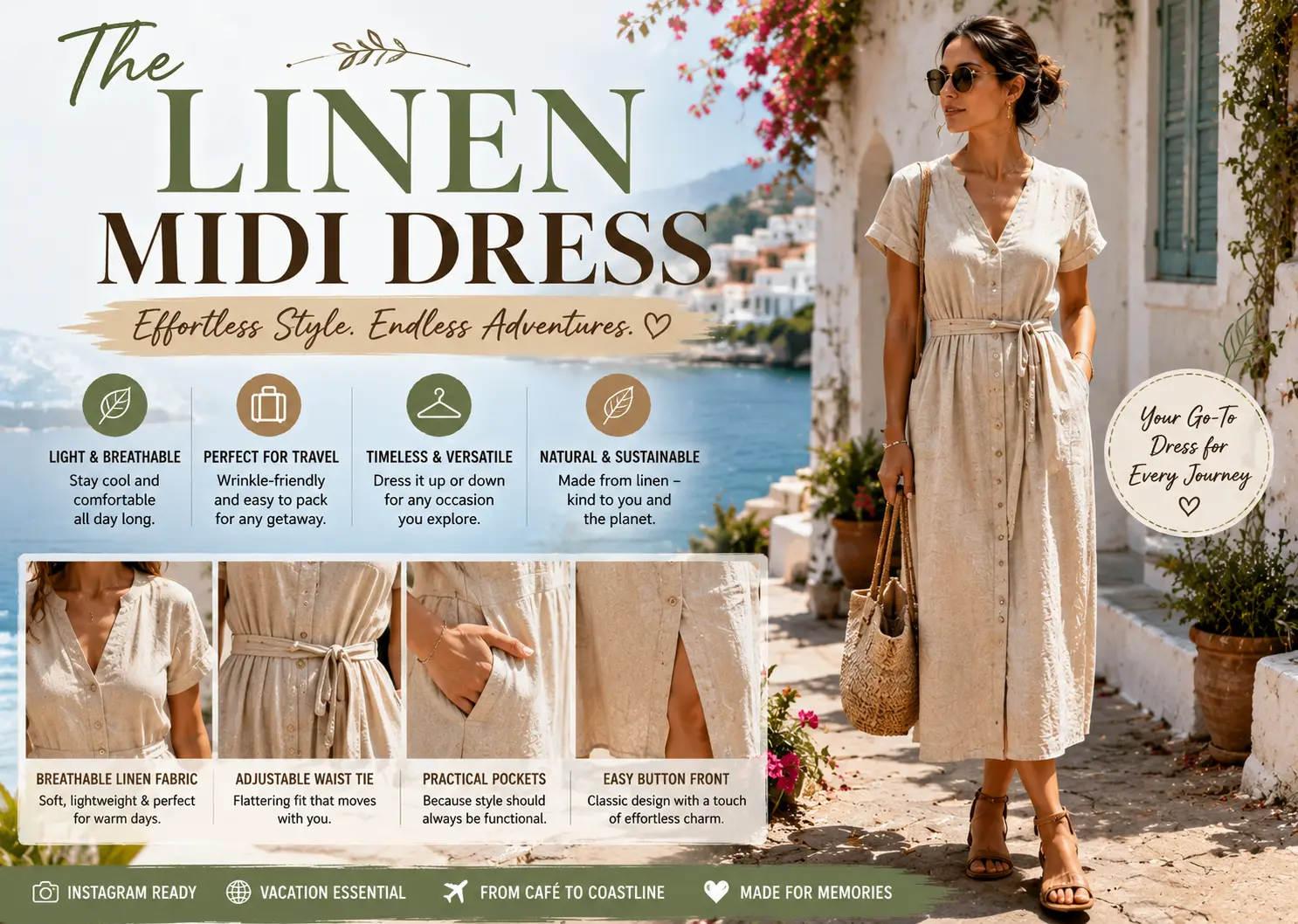 The Linen Midi Dress
