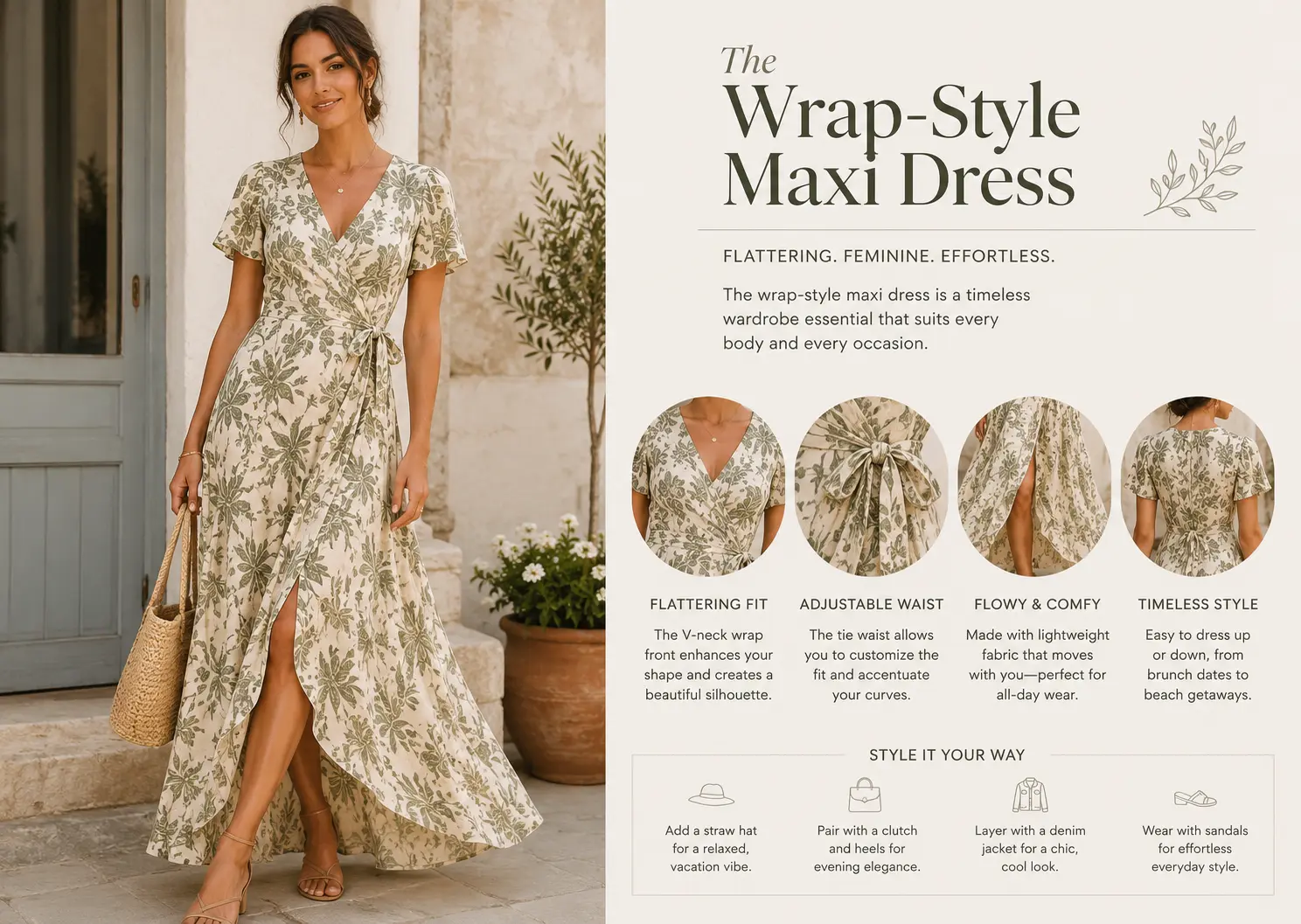 The Wrap-Style Maxi Dress