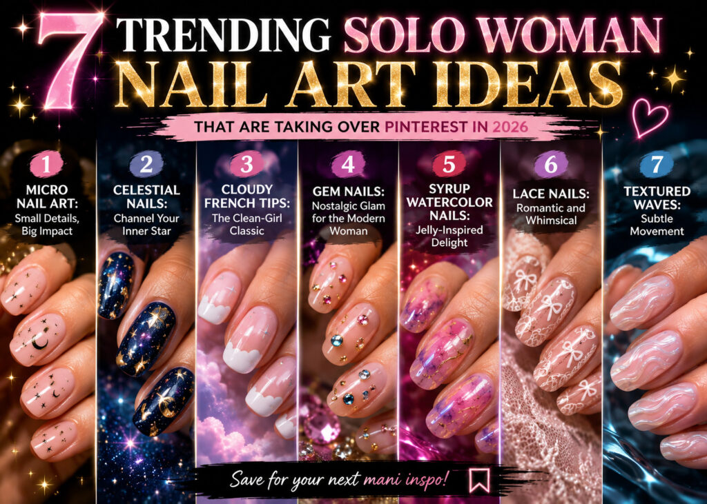7 Trending Solo Woman Nail Art Ideas That Are Taking Over Pinterest in 2026