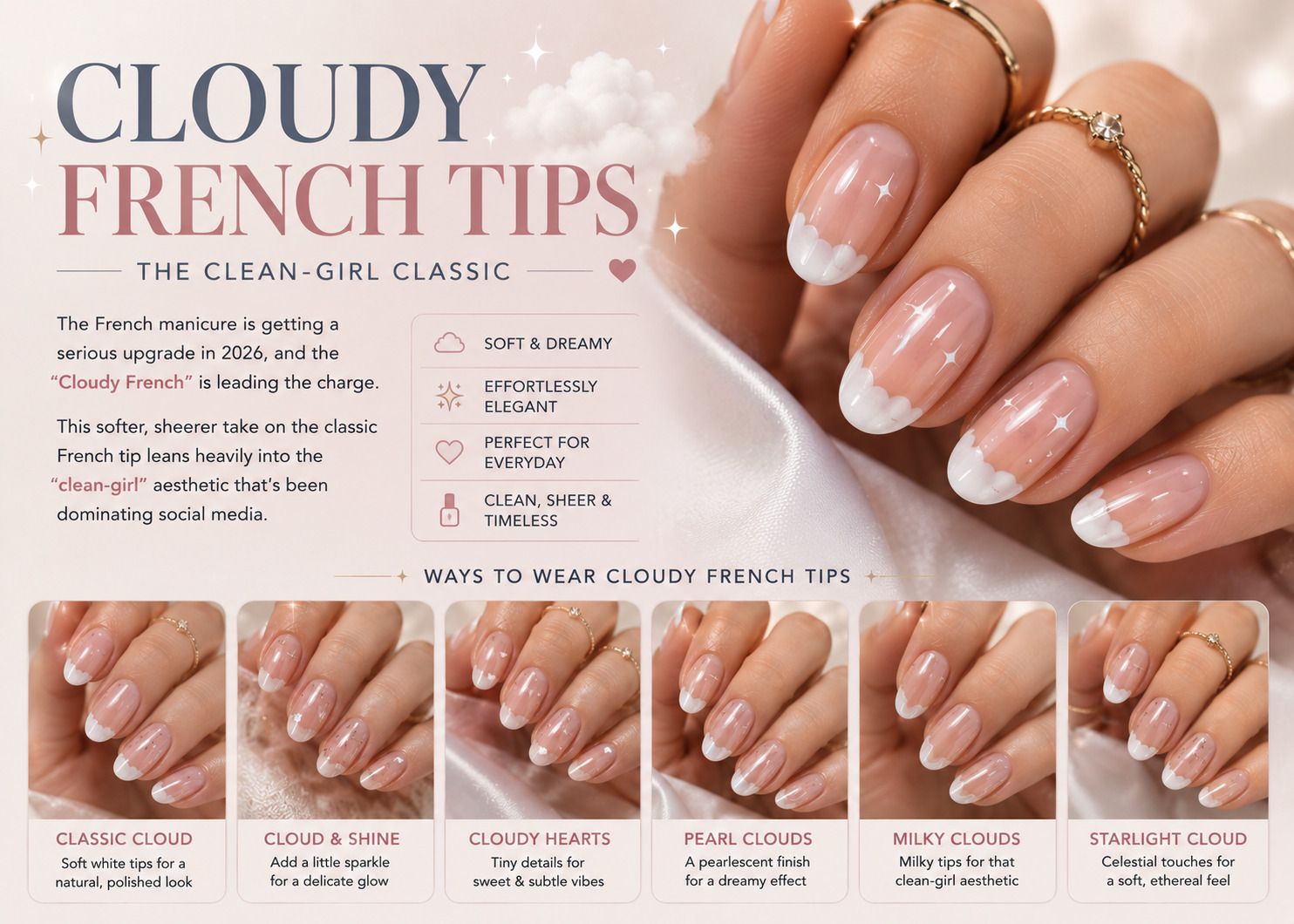 Cloudy French Tips: The Clean-Girl Classic