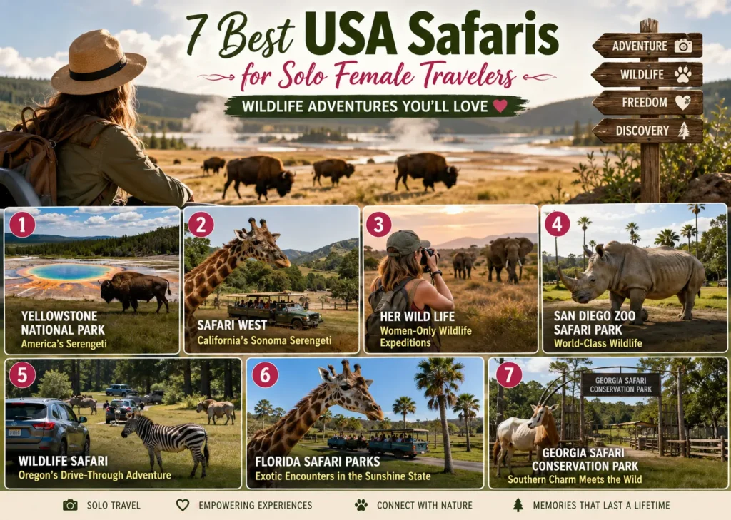 7 Best USA Safaris for Solo Female Travelers (Wildlife Adventures You’ll Love)