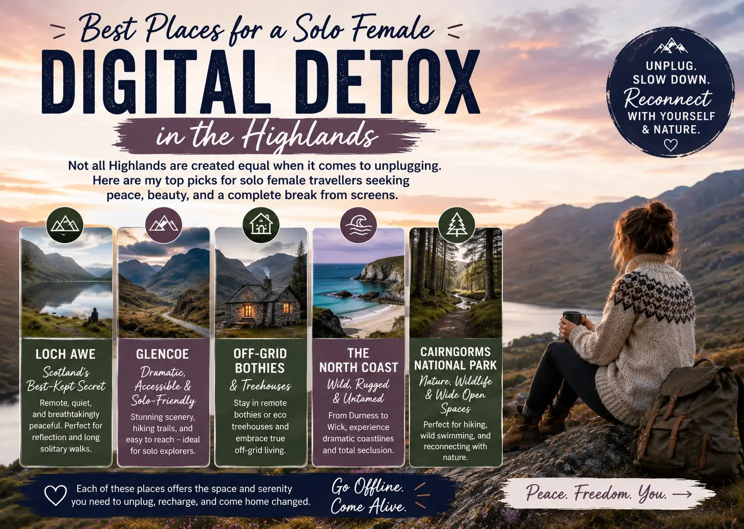 Best Places for a Solo Female Digital Detox in the Highlands