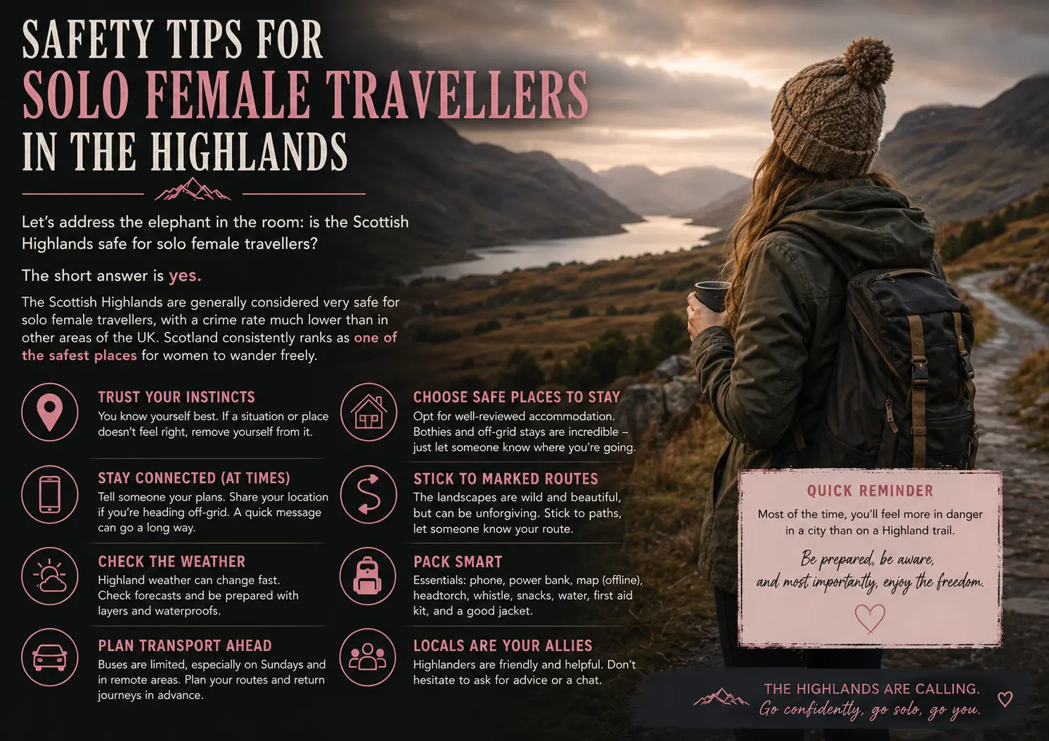 Safety Tips for Solo Female Travellers in the Highlands
