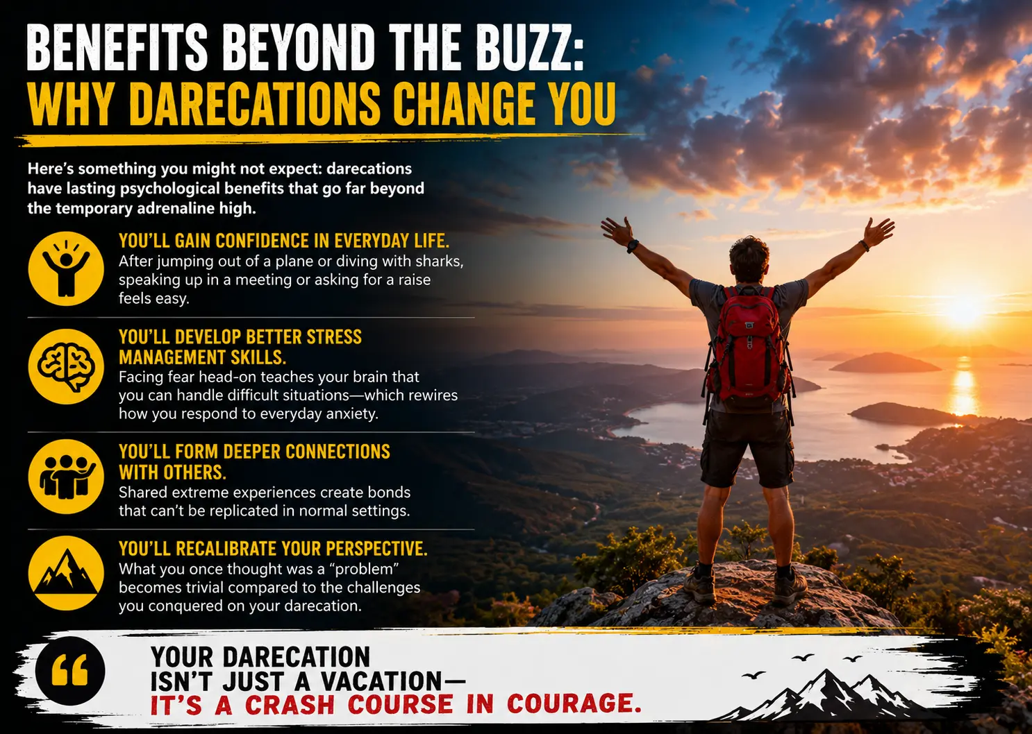 Benefits Beyond the Buzz: Why Darecations Change You