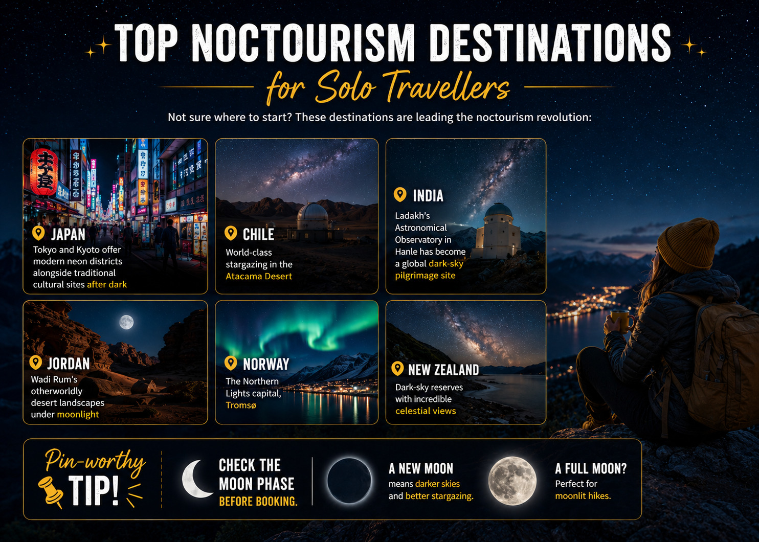 Top Noctourism Destinations for Solo Travellers