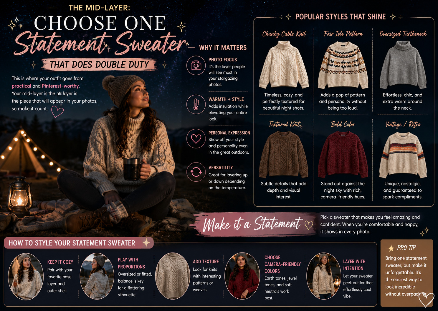 The Mid-Layer: Choose One Statement Sweater That Does Double Duty