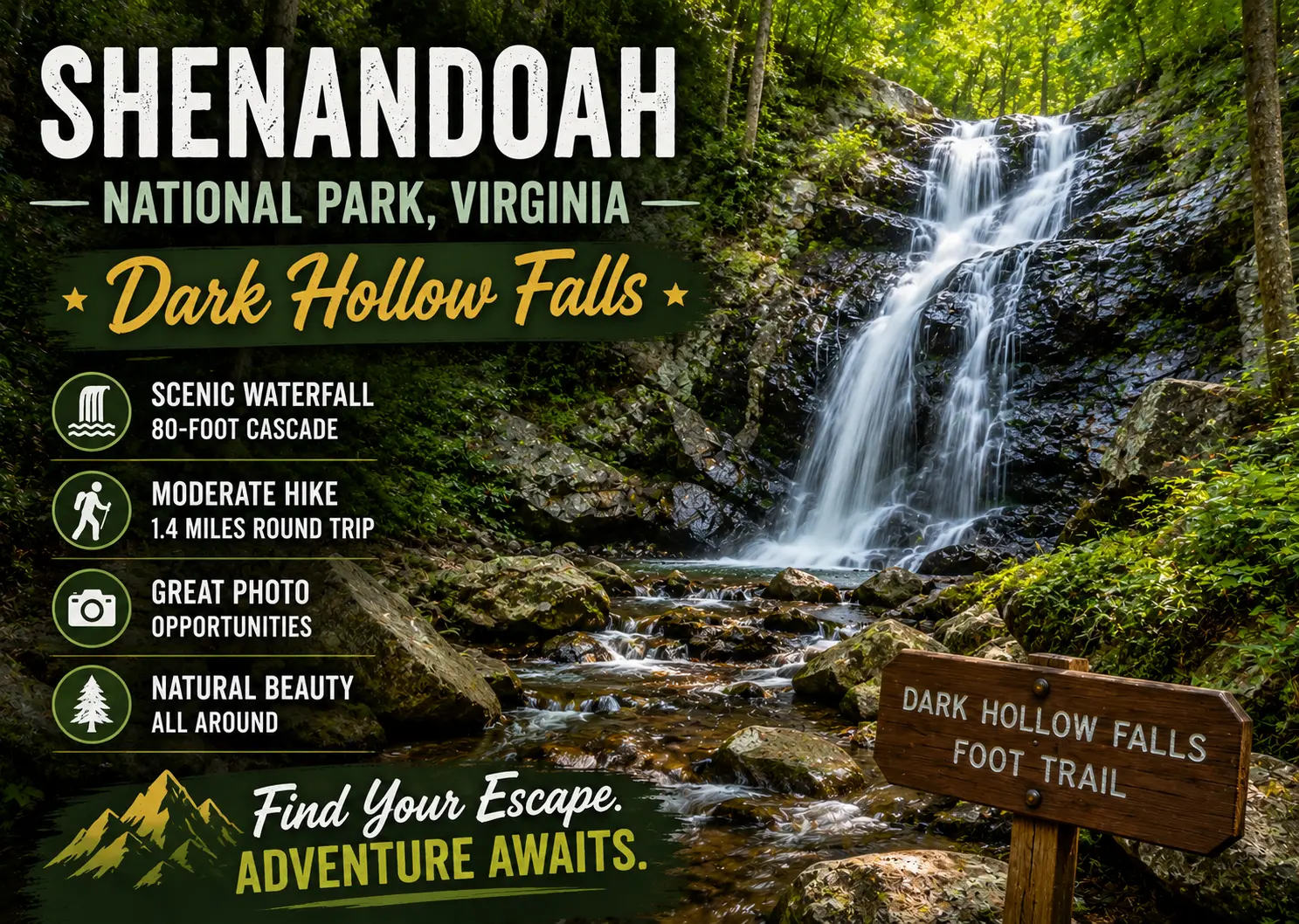 Shenandoah National Park, Virginia – Dark Hollow Falls