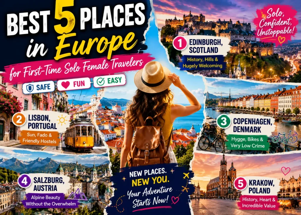 Best 5 Places in Europe for First-Time Solo Female Travelers (Safe, Fun & Easy)