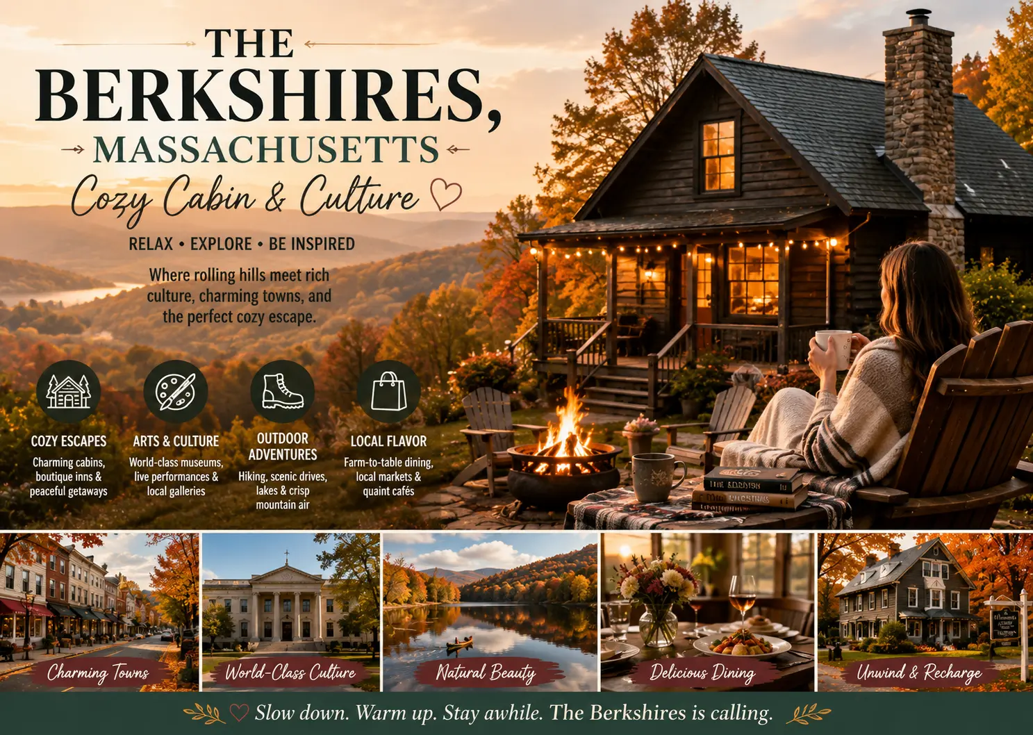The Berkshires, Massachusetts – Cozy Cabin & Culture