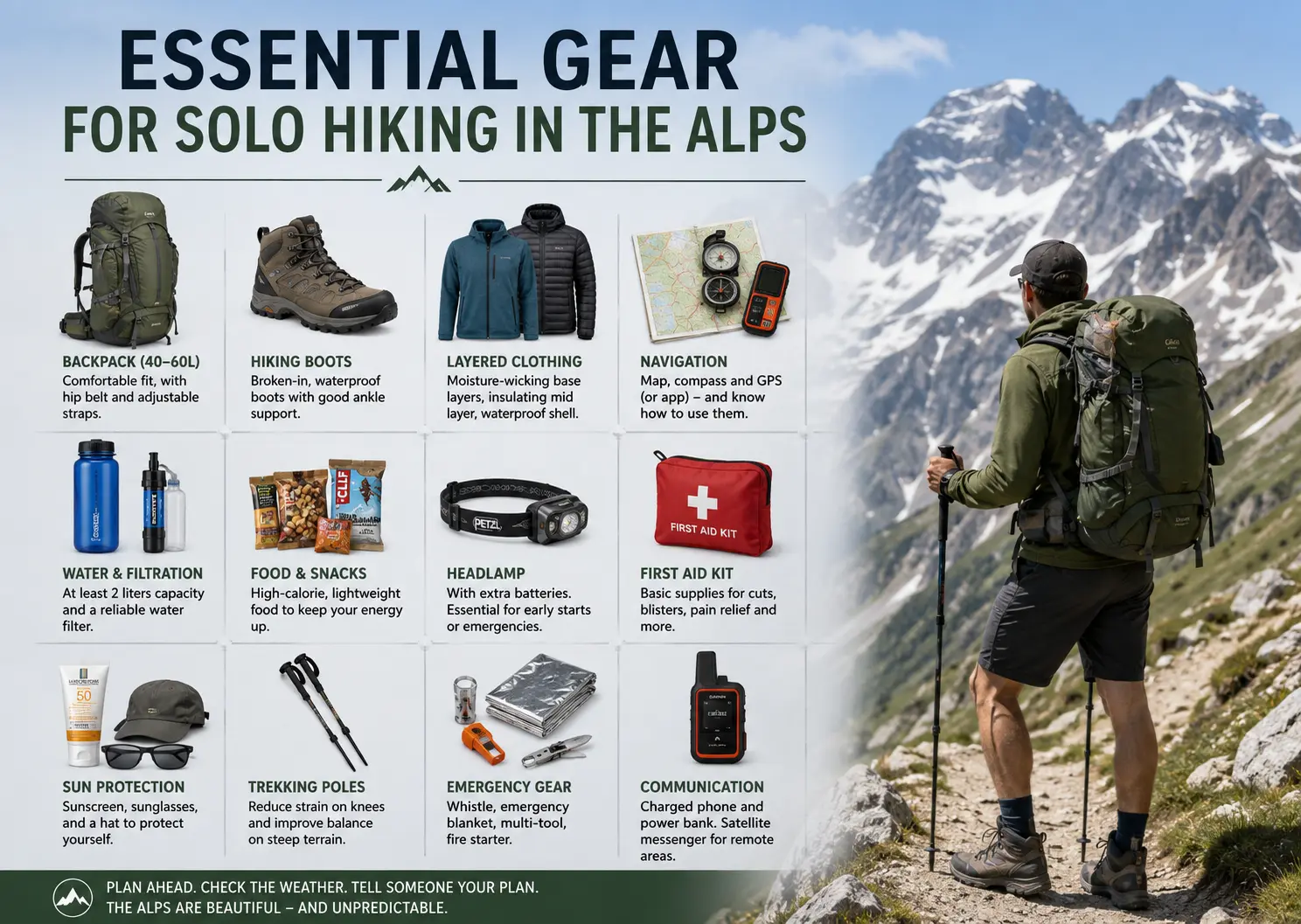 Essential Gear for Solo Hiking in the Alps