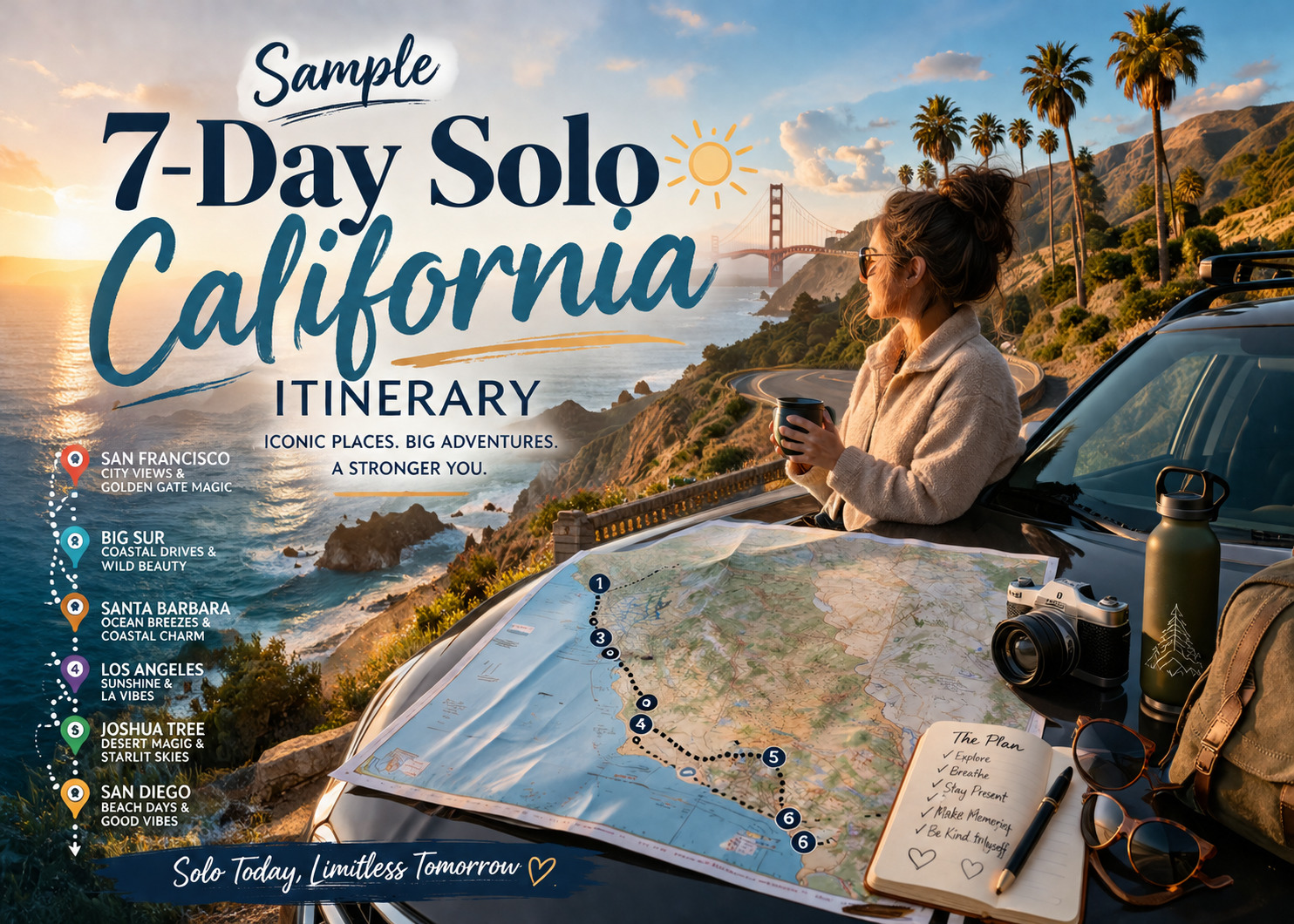 Sample 7-Day Solo California Itinerary