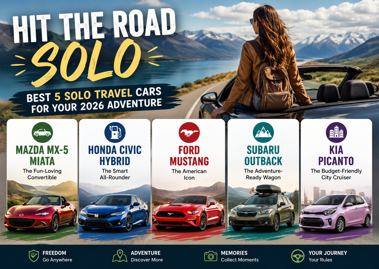 Hit the Road Solo: Best 5 Solo Travel Cars for Your 2026 Adventure