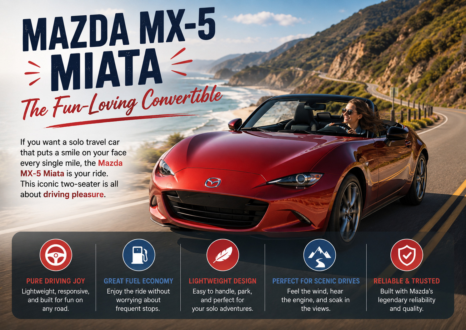 Mazda MX-5 Miata – The Fun-Loving Convertible
