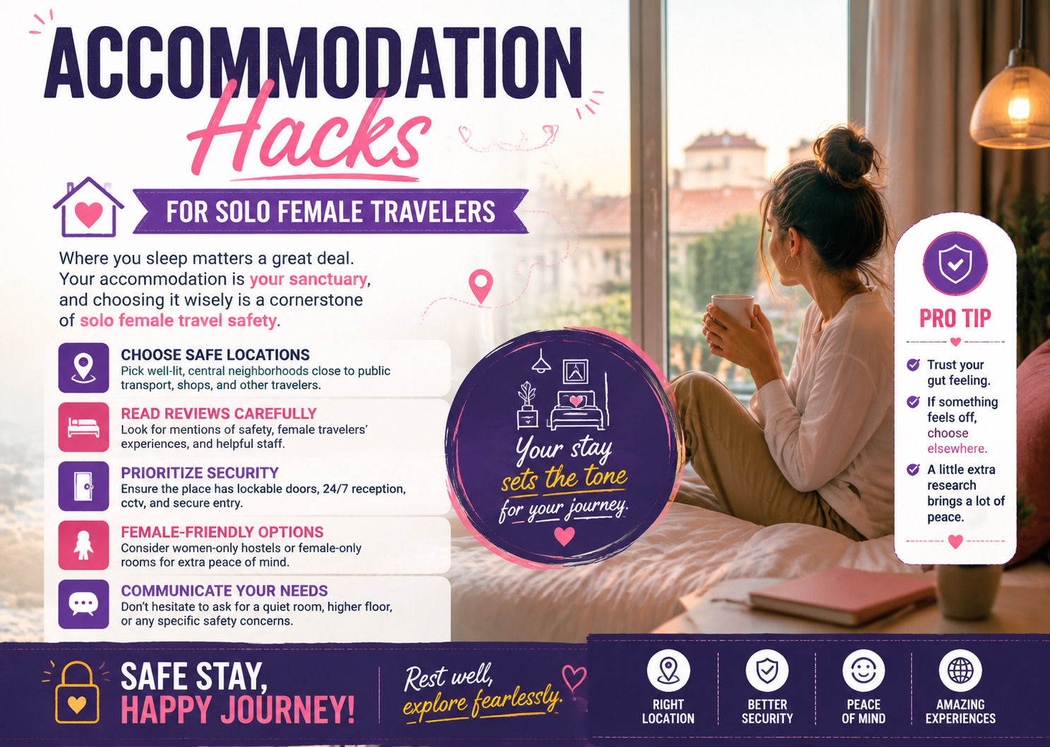 Accommodation Hacks for Solo Female Travelers