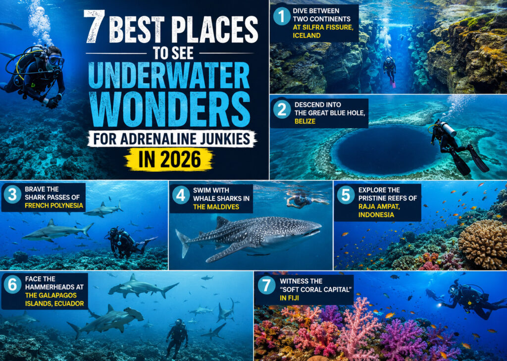 7 Best Places to See Underwater Wonders for Adrenaline Junkies in 2026