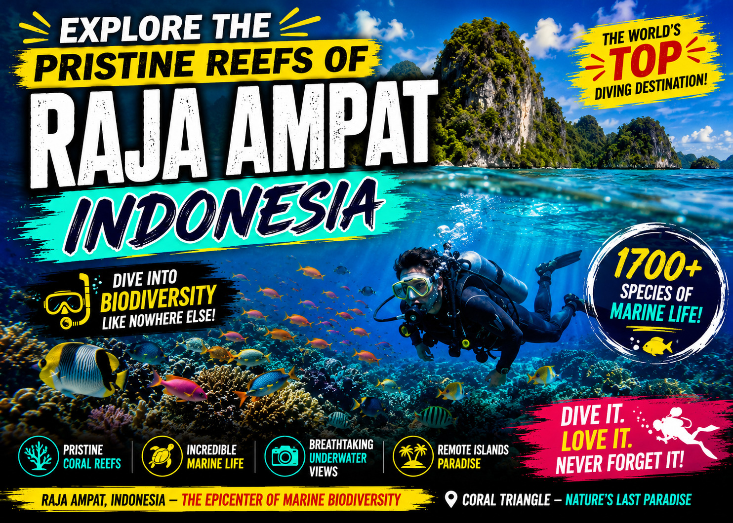 Explore the Pristine Reefs of Raja Ampat, Indonesia