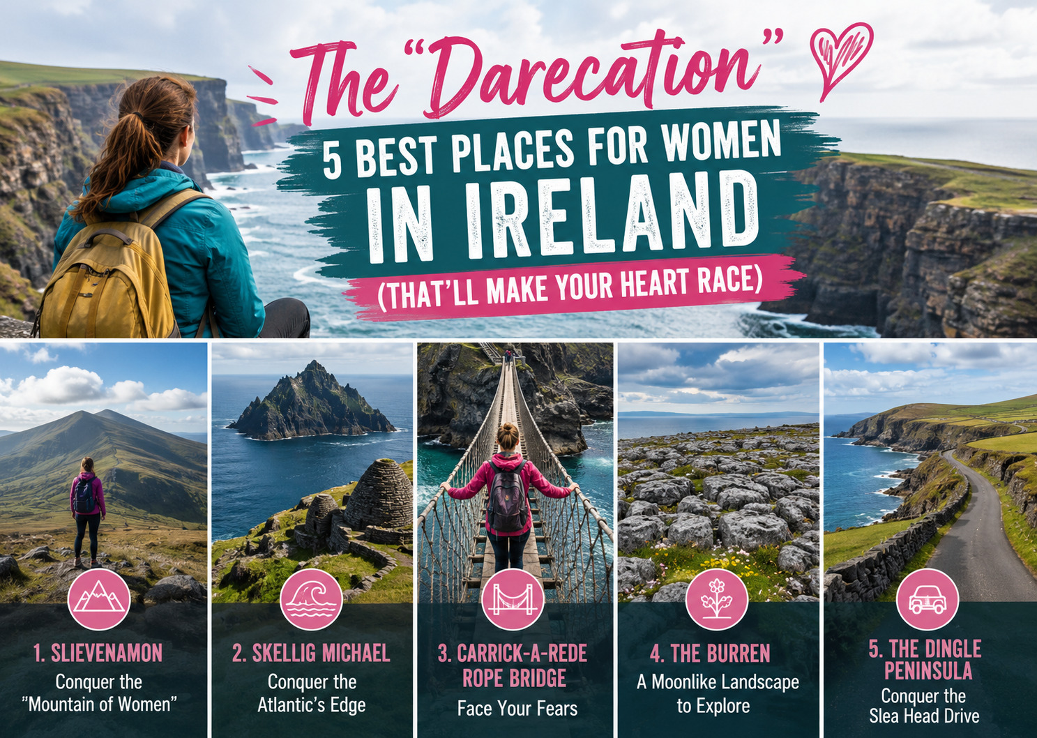 The "Darecation": 5 Best Places for Women in Ireland (That'll Make Your Heart Race)