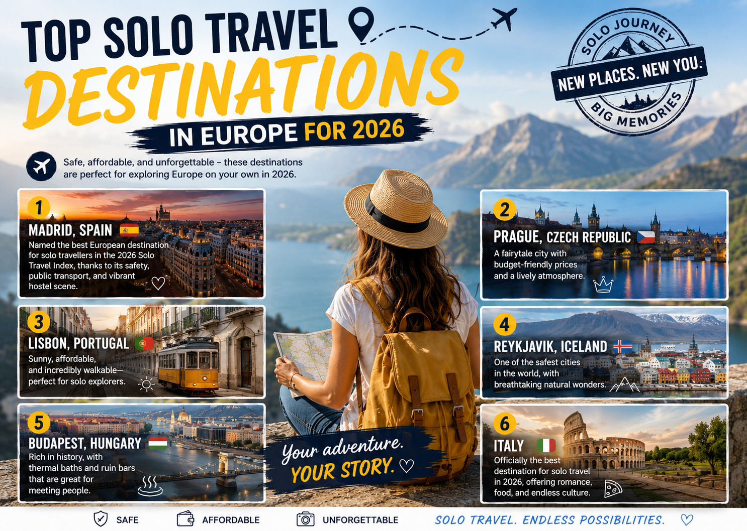 Top Solo Travel Destinations in Europe for 2026