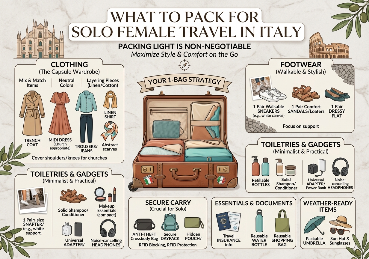 What to Pack for Solo Female Travel in Italy