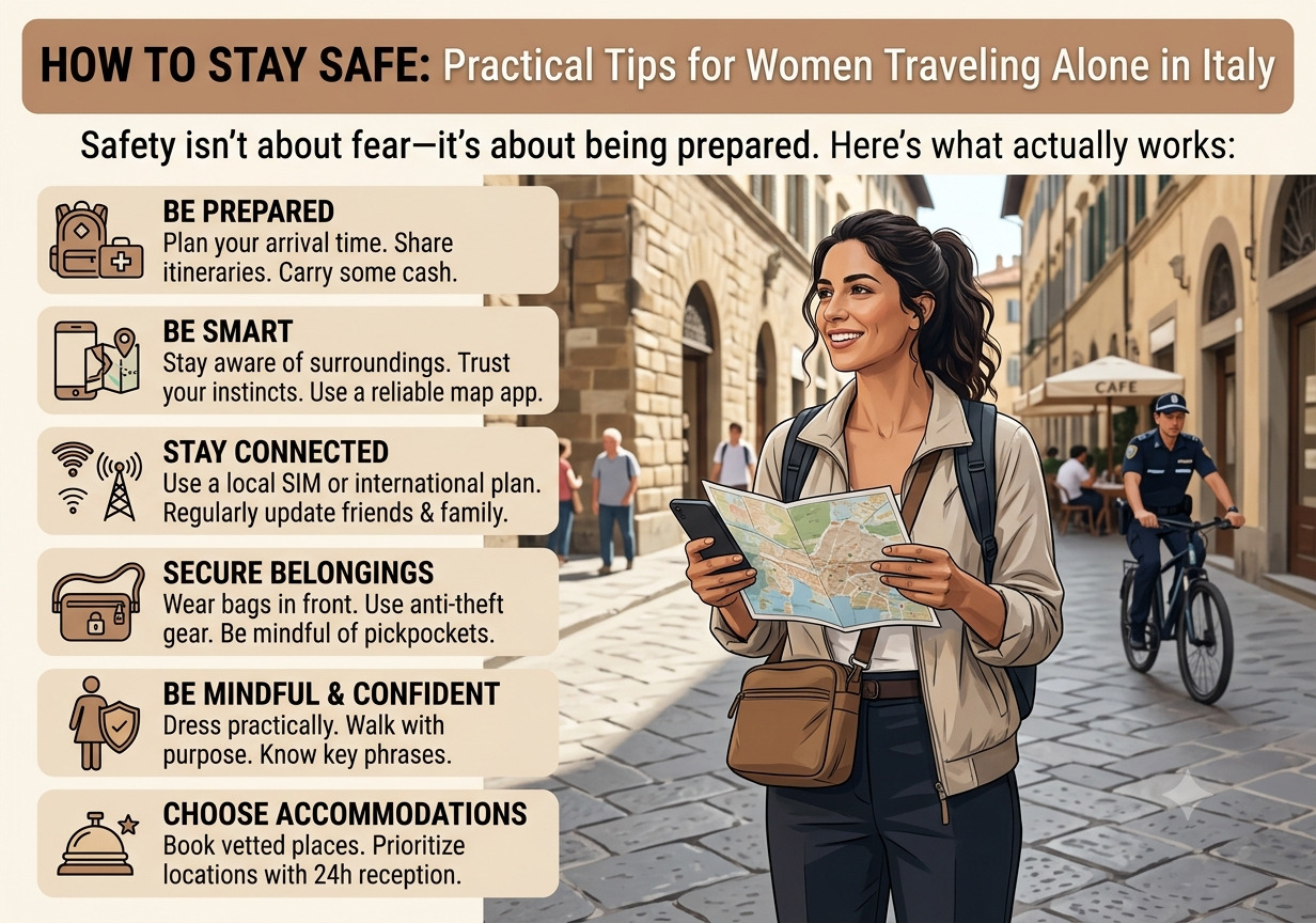 How to Stay Safe: Practical Tips for Women Traveling Alone in Italy