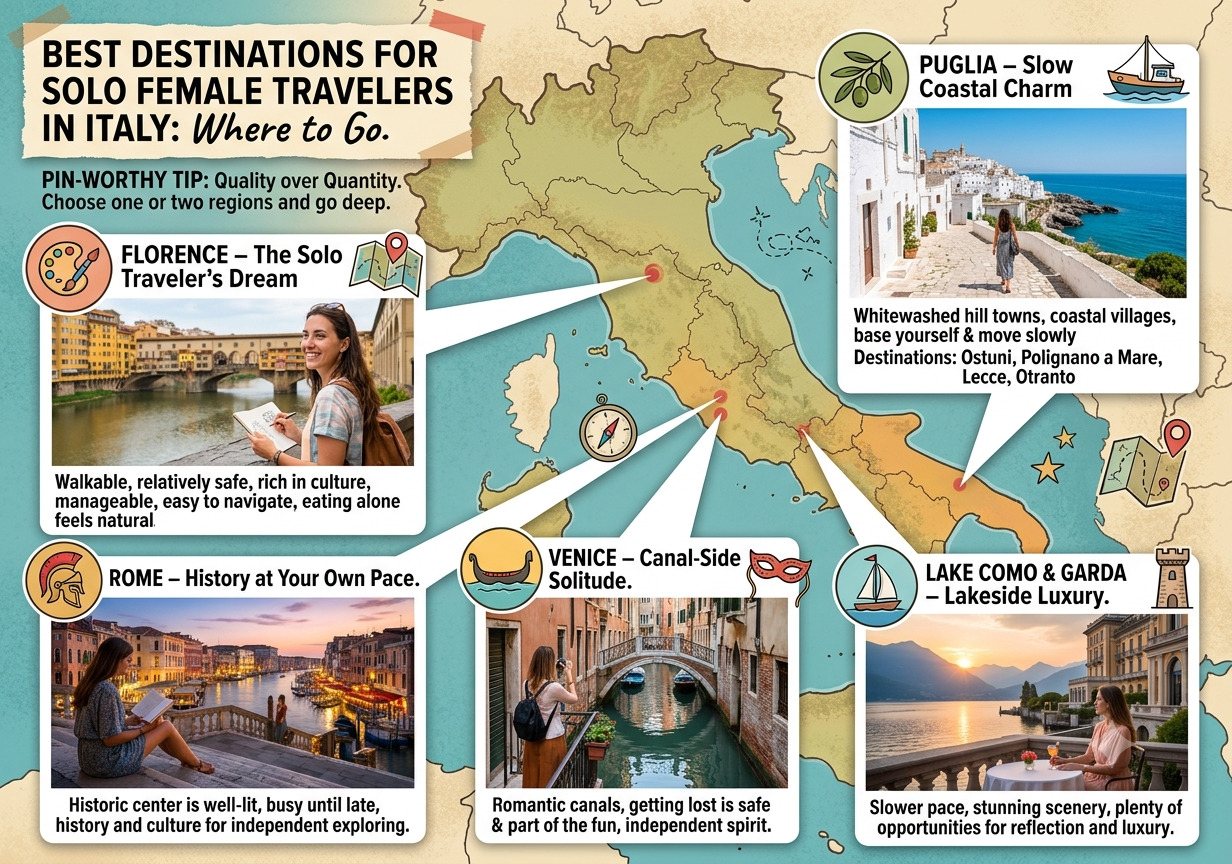 Where to Go: Best Destinations for Solo Female Travelers in Italy